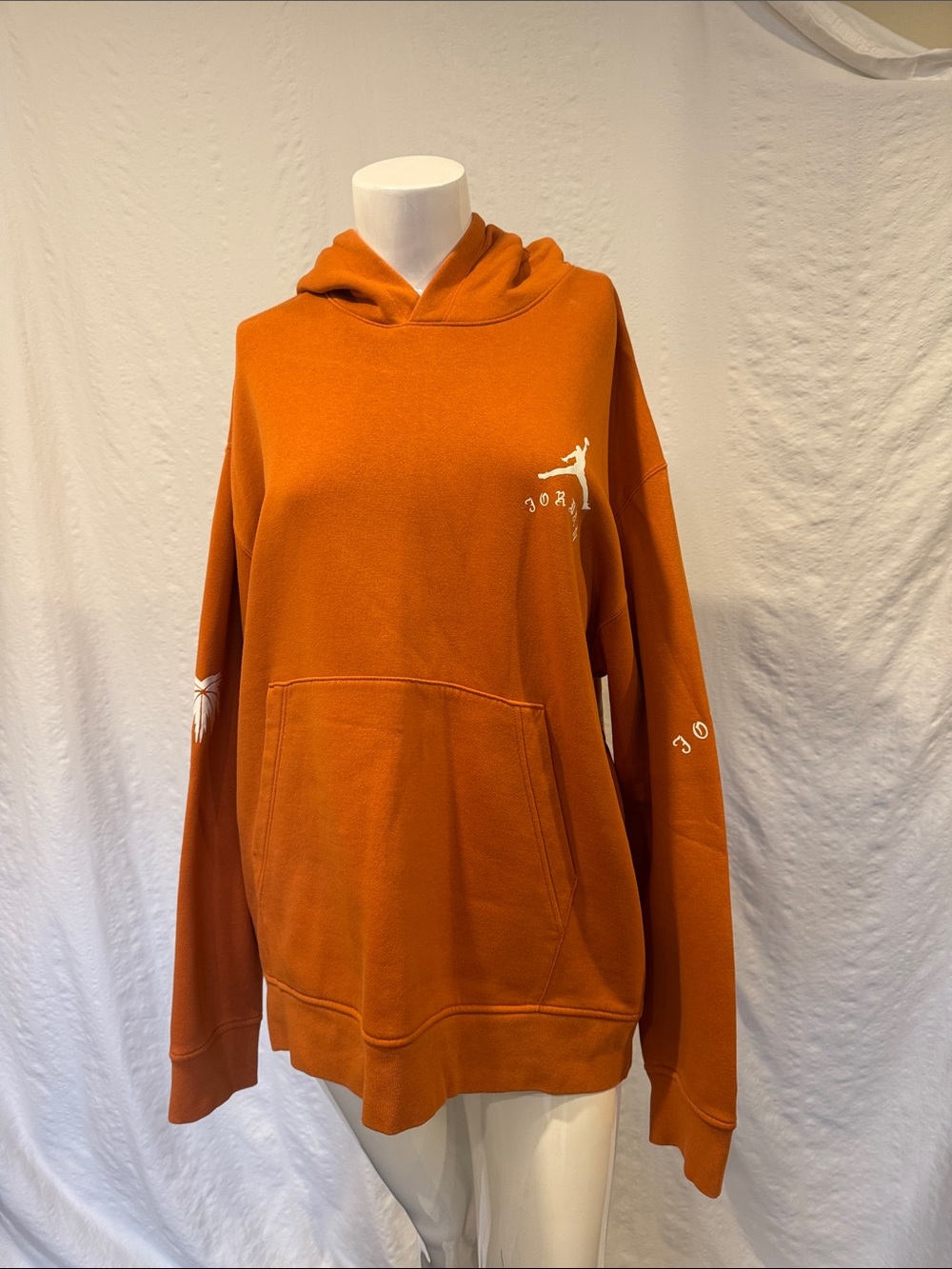 Jordan Burnt Orange Hoodie XL Oversized Men’s Streetwear- Never Worn!